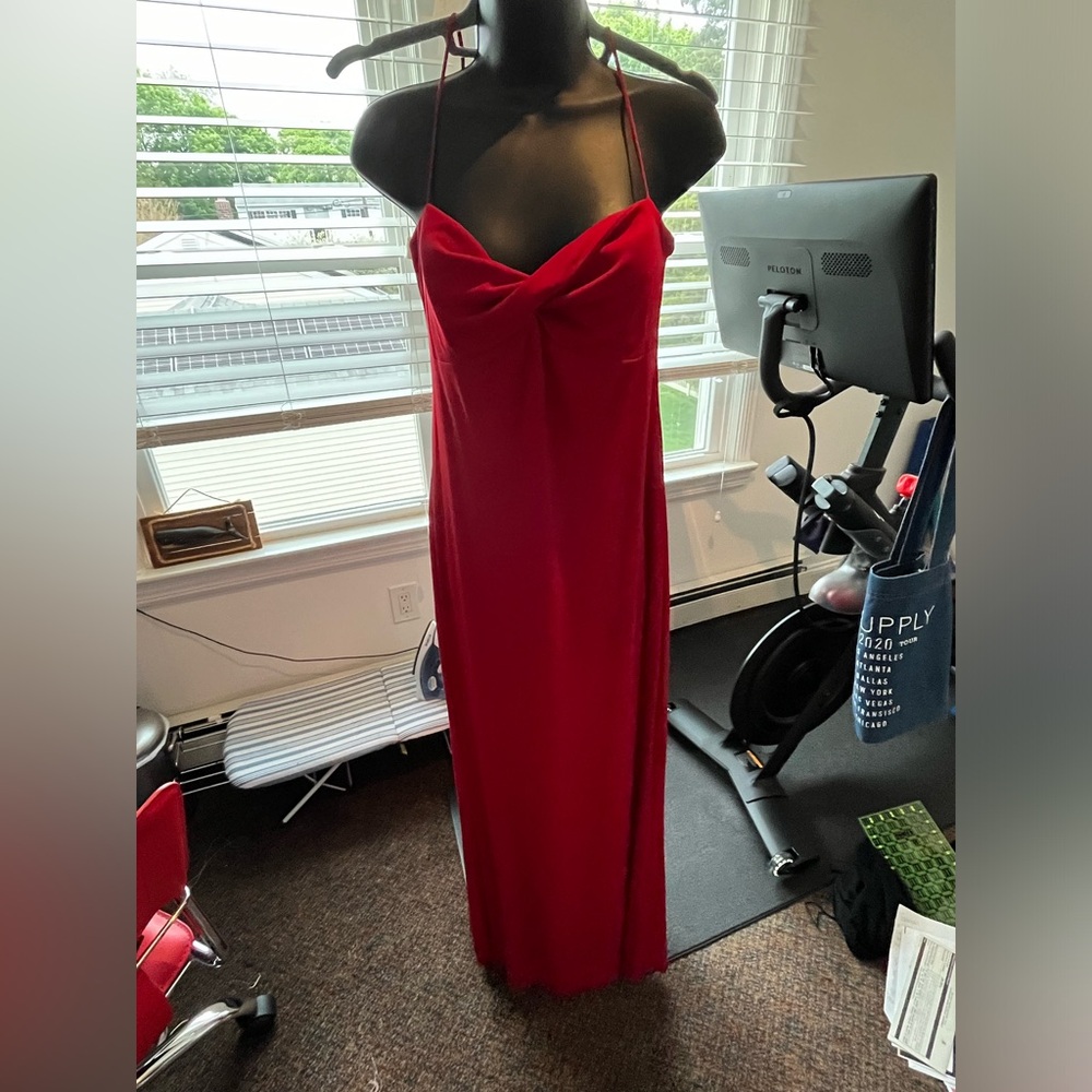 Red long dress
